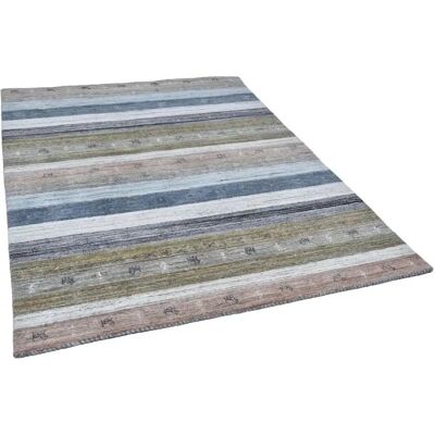THEKO Nebraska 2498 Wollteppich - Bunt, Handwebteppich, 70x140cm THEKO Nebraska 2498 Wollteppich - Bunt, Handwebteppich, 70x140cm