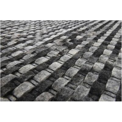 THEKO Wollteppich Tauern - Handgewebt, Dunkelgrau, 140x200cm, 10mm - Teppich THEKO Wollteppich Tauern - Handgewebt, Dunkelgrau, 140x200cm, 10mm - Teppich