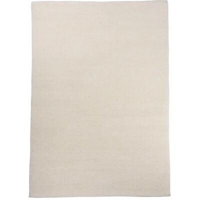 THEKO Maloronga Uni Wollteppich - Handgeknüpft, Beige, 60x90cm THEKO Maloronga Uni Wollteppich - Handgeknüpft, Beige, 60x90cm
