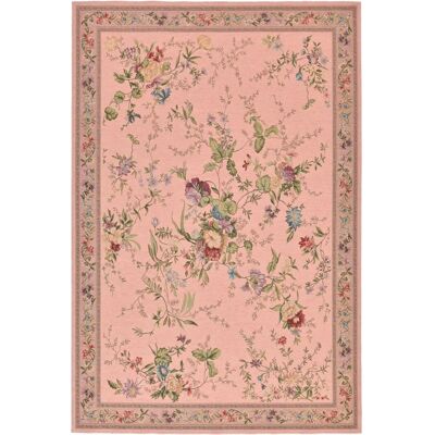Alfombra floral rosa THEKO - Tejido a máquina, 240x330 cm Alfombra floral rosa THEKO - Tejido a máquina, 240x330 cm