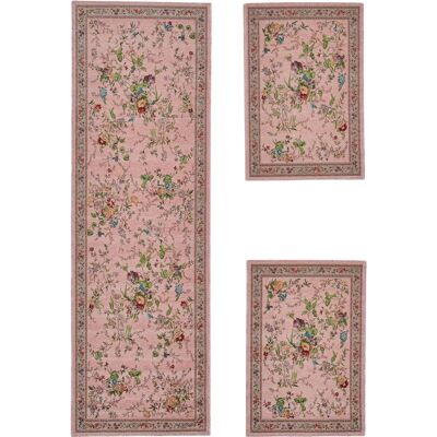 THEKO Flomi Sagrini Teppich - Floral, U-förmig, Rosa THEKO Flomi Sagrini Teppich - Floral, U-förmig, Rosa