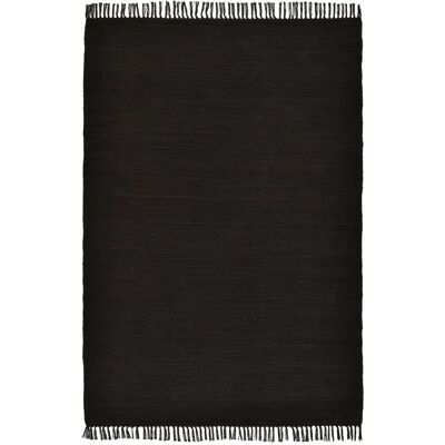 THEKO Happy Cotton Teppich - Handgewebt, 5mm, Schwarz, Rechteckig THEKO Happy Cotton Teppich - Handgewebt, 5mm, Schwarz, Rechteckig