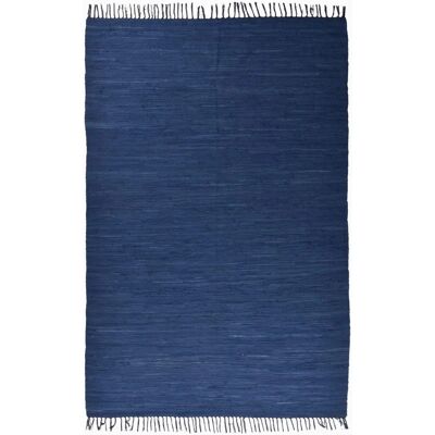 THEKO Happy Co Blau Baumwoll-Teppich - Wohnteppiche THEKO Happy Co Blau Baumwoll-Teppich - Wohnteppiche