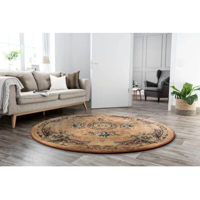 THEKO Gabiro 856 Teppich - Rund, 300cm, 10mm, Roségold, Orientalisches Muster THEKO Gabiro 856 Teppich - Rund, 300cm, 10mm, Roségold, Orientalisches Muster