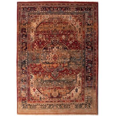 THEKO Wollteppich - 80x150cm - Rot - Langlebig, Maschinell Gewebt THEKO Wollteppich - 80x150cm - Rot - Langlebig, Maschinell Gewebt