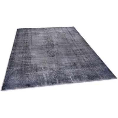 Gino Falcone Vintage-Teppich - 160x230cm - Dunkelgrau - Orientalisches Muster - Pflegeleicht Gino Falcone Vintage-Teppich - 160x230cm - Dunkelgrau - Orientalisches Muster - Pflegeleicht