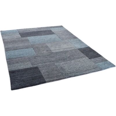 Theko Wollteppich 250cm Blau Handgefertigt Naturwolle - Teppich Theko Wollteppich 250cm Blau Handgefertigt Naturwolle - Teppich