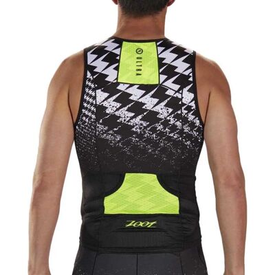 Zoot Ultra Triathlon Singlet - Bleu - Léger - Respirant - Protection solaire - Singlet - Publicité Zoot Ultra Triathlon Singlet - Bleu - Léger - Respirant - Protection solaire - Singlet - Publicité