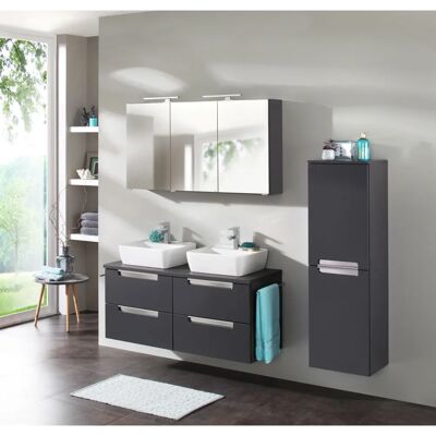 WELLTIME Malibu Hochschrank - Bad-Midischrank mit 2 Einlegeböden, 2 Türen, Wandmontage, Hochglanzfront WELLTIME Malibu Hochschrank - Bad-Midischrank mit 2 Einlegeböden, 2 Türen, Wandmontage, Hochglanzfront