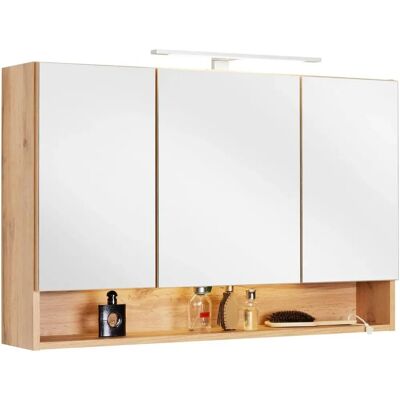 Held Möbel Livorno Wotan Eiche Spiegelschrank - 3 Türen, LED, 64cm Held Möbel Livorno Wotan Eiche Spiegelschrank - 3 Türen, LED, 64cm