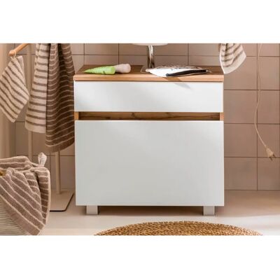 WELLTIME Lucca Badmöbel - Soft-close, Eiche/Weiß - 60cm WELLTIME Lucca Badmöbel - Soft-close, Eiche/Weiß - 60cm