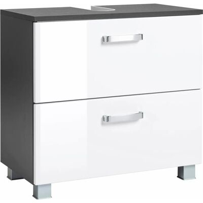 WELLTIME Ravenna Bad-Waschbecken-Unterschrank - Soft-Close, Hochglanz, Kompakt WELLTIME Ravenna Bad-Waschbecken-Unterschrank - Soft-Close, Hochglanz, Kompakt