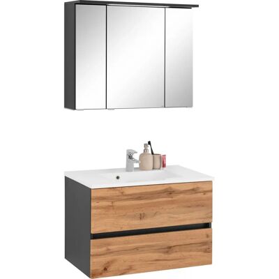 WELLTIME Lucca Badmöbel-Set - 80cm, Grau WELLTIME Lucca Badmöbel-Set - 80cm, Grau