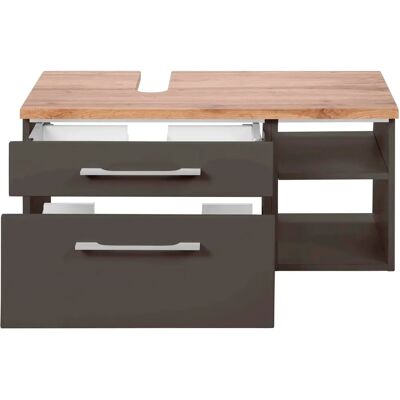 WELLTIME Davos Badschrank - Siphonausschnitt links - Grau WELLTIME Davos Badschrank - Siphonausschnitt links - Grau