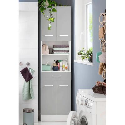 HELD MÖBEL Ribera 50x190cm Badschrank grau - Hochschrank HELD MÖBEL Ribera 50x190cm Badschrank grau - Hochschrank