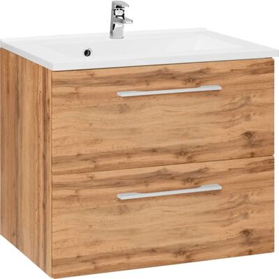 WELLTIME Soria Badezimmer Unterschrank - Eichefarben, 60x14x48cm WELLTIME Soria Badezimmer Unterschrank - Eichefarben, 60x14x48cm