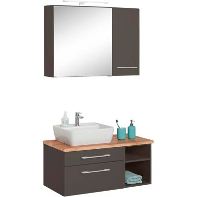 WELLTIME Davos Badezimmer-Set - Grau WELLTIME Davos Badezimmer-Set - Grau