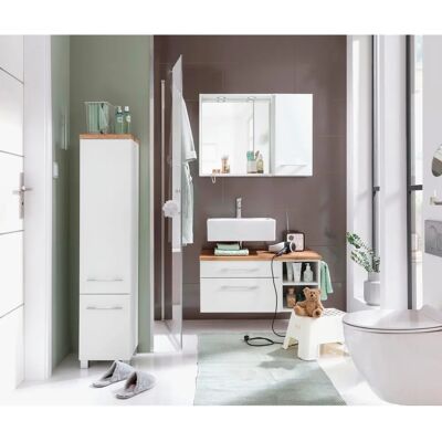 WELLTIME Davos Badezimmer Unterschrank - Soft-Close, 90cm, Weiß WELLTIME Davos Badezimmer Unterschrank - Soft-Close, 90cm, Weiß