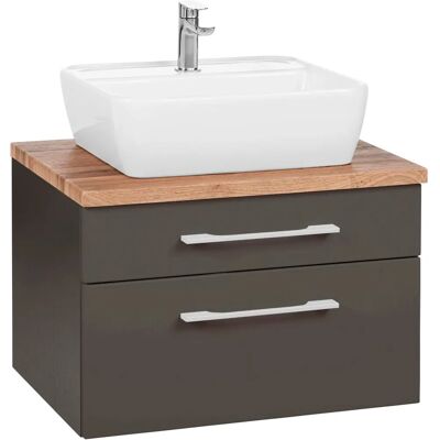 WELLTIME Davos Badmöbel - Modern, Grau, 60cm WELLTIME Davos Badmöbel - Modern, Grau, 60cm