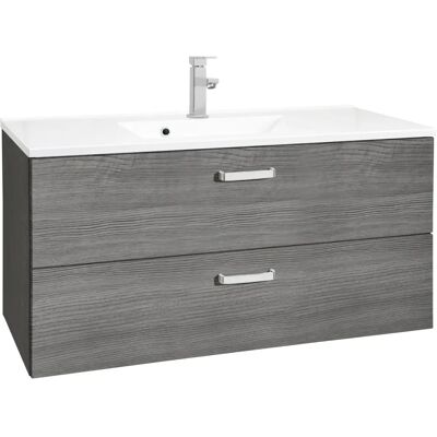 WELLTIME Ravenna Badmöbel - Modern, Grau, Mit Waschbecken WELLTIME Ravenna Badmöbel - Modern, Grau, Mit Waschbecken
