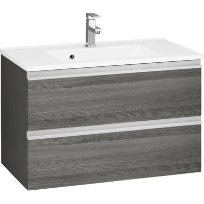 WELLTIME Ohio Waschtisch - Modern, Grau, 80cm WELLTIME Ohio Waschtisch - Modern, Grau, 80cm