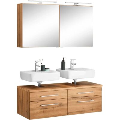 WELLTIME Davos - Badezimmermöbel-Set mit 2 Spiegelschränken & Waschbeckenunterschrank WELLTIME Davos - Badezimmermöbel-Set mit 2 Spiegelschränken & Waschbeckenunterschrank