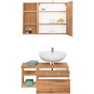 HELD MÖBEL Davos Badezimmer-Set - Siphonausschnitt rechts HELD MÖBEL Davos Badezimmer-Set - Siphonausschnitt rechts