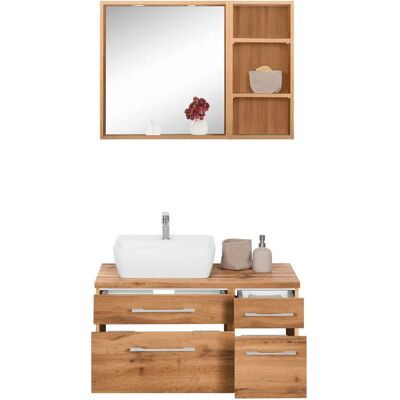 WELLTIME Davos Badezimmer-Set - Modern, Eichefarben, Softclose WELLTIME Davos Badezimmer-Set - Modern, Eichefarben, Softclose