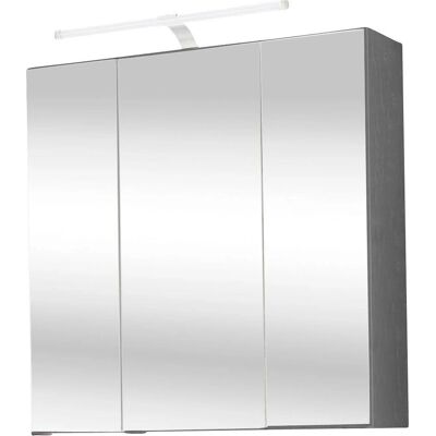WELLTIME Portofino Bad-Spiegelschrank - 3 Türen, LED, 60x20x66cm WELLTIME Portofino Bad-Spiegelschrank - 3 Türen, LED, 60x20x66cm