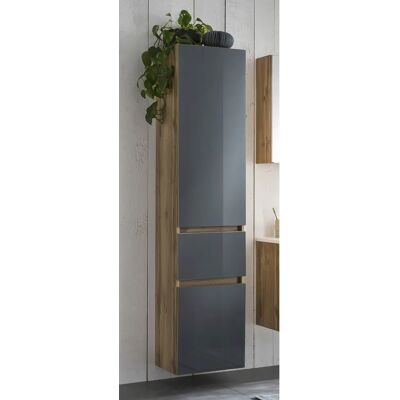 WELLTIME Horki Badschrank - 40cm, Grau, 2 Türen WELLTIME Horki Badschrank - 40cm, Grau, 2 Türen