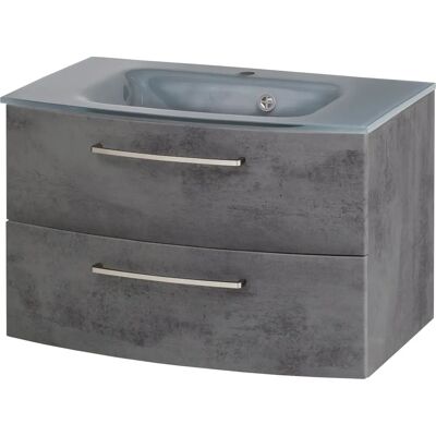 WELLTIME Windau 80cm Grauer moderne Waschtisch WELLTIME Windau 80cm Grauer moderne Waschtisch