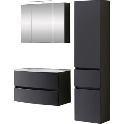 WELLTIME Kaunas Badezimmer-Set - Seitenschrank & Waschtisch, 120x200cm WELLTIME Kaunas Badezimmer-Set - Seitenschrank & Waschtisch, 120x200cm