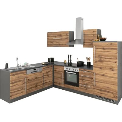 Kochstation Samos Eckküche - Modular, Grau, 280cm Kochstation Samos Eckküche - Modular, Grau, 280cm