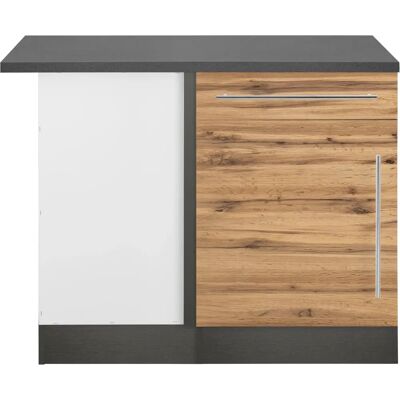 Kochstation Wotan Eiche/Graphit Eckschrank Kochstation Wotan Eiche/Graphit Eckschrank