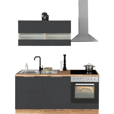 Kochstation KS-Luhe - Moderne Grau & Weiß Küchenzeile - 180cm Kochstation KS-Luhe - Moderne Grau & Weiß Küchenzeile - 180cm
