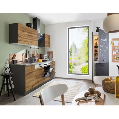 Kochstation KS-Trier - Komplettküchen-Set - 280cm x 60cm - Graphit Kochstation KS-Trier - Komplettküchen-Set - 280cm x 60cm - Graphit