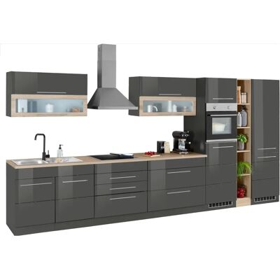 Kochstation KS-Wien - Komplett Küchenzeile, 430cm, Grau Kochstation KS-Wien - Komplett Küchenzeile, 430cm, Grau