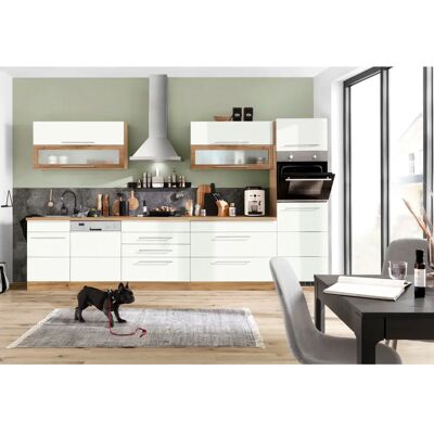 Kochstation KS-Wien - Komplettküchen-Set, 350cm breit, weiß, mit Cerankochfeld Kochstation KS-Wien - Komplettküchen-Set, 350cm breit, weiß, mit Cerankochfeld