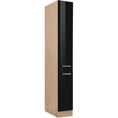 Held Möbel Eton - Höhenverstellbarer Apothekerschrank - Hochglanz Schwarz - Küchenserie - Deutschland Held Möbel Eton - Höhenverstellbarer Apothekerschrank - Hochglanz Schwarz - Küchenserie - Deutschland
