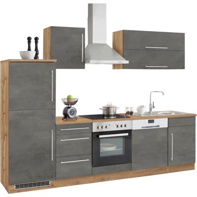 Kochstation KS-Samos - Komplettküchen-Set, 280cm breit, grau Kochstation KS-Samos - Komplettküchen-Set, 280cm breit, grau