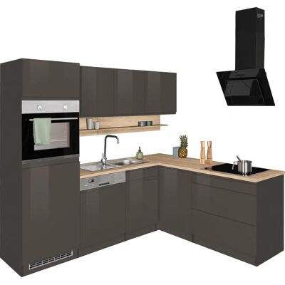 KOCHSTATION KS-Virginia Komplettküchen-Set - Grau Hochglanz KOCHSTATION KS-Virginia Komplettküchen-Set - Grau Hochglanz