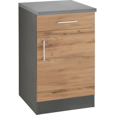 Kochstation KS-Colmar - Küchenschrank - Grau - 50cm Breit Kochstation KS-Colmar - Küchenschrank - Grau - 50cm Breit