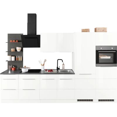 Kochstation KS-Brindisi 330cm Weiße Küche - Küchenzeile Kochstation KS-Brindisi 330cm Weiße Küche - Küchenzeile