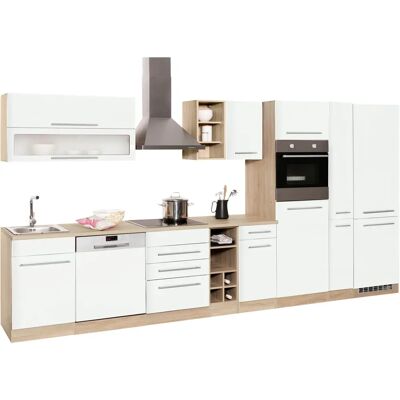 Kochstation KS-Eton - Komplett Küchen-Set - Weiß & Eiche Kochstation KS-Eton - Komplett Küchen-Set - Weiß & Eiche