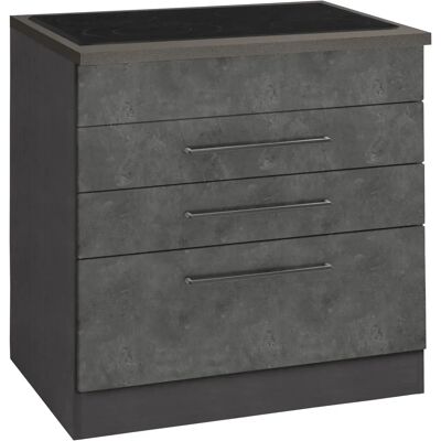 Kochstation KS-Tulsa - Küchenunterschrank - 80x85x60cm - Grau Kochstation KS-Tulsa - Küchenunterschrank - 80x85x60cm - Grau