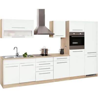 Kochstation Eton - Weiße Küchenzeile - 330cm x 60cm Kochstation Eton - Weiße Küchenzeile - 330cm x 60cm