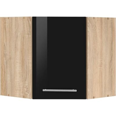 Held Möbel Eton Wandhängeschrank - Verstellbar Hochglanz Schwarz - 60x57x60cm Held Möbel Eton Wandhängeschrank - Verstellbar Hochglanz Schwarz - 60x57x60cm
