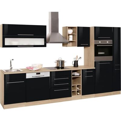 Kochstation Eton - Modulares Küchenset - 330cm - Schwarz Kochstation Eton - Modulares Küchenset - 330cm - Schwarz