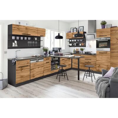 Kochstation KS-Tulsa Wandhängeschrank - 110cm, Braun, MDF, 1 Tür Kochstation KS-Tulsa Wandhängeschrank - 110cm, Braun, MDF, 1 Tür