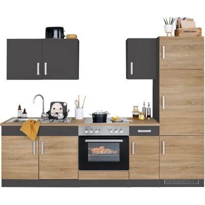 KOCHSTATION - KS-Gera - grau - grafit - Kitchen unit KOCHSTATION - KS-Gera - grau - grafit - Kitchen unit